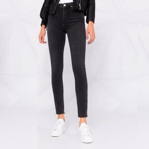 Acne Studios Climb Skinny Jeans Women's 30 Black Raw Hem Stretch Denim Streetwea